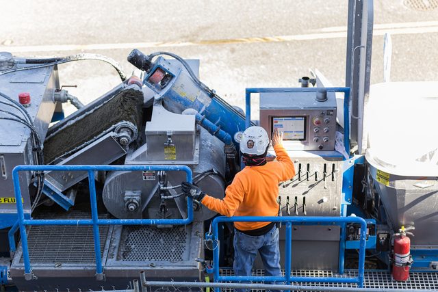 Operator at the Smart Batch touchscreen batch-control panel